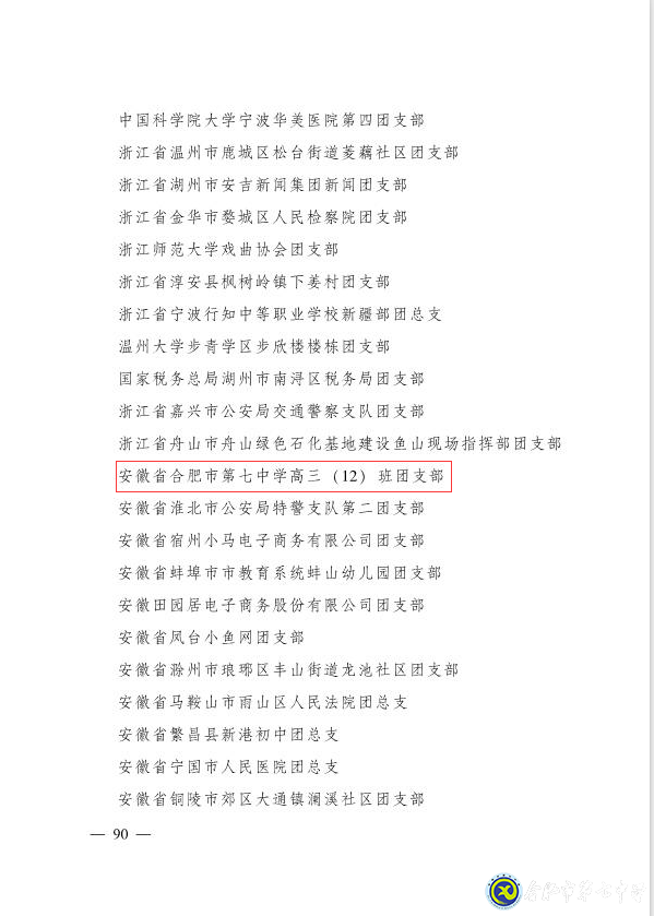 合肥七中高三（12）班團(tuán)支部獲“全國五四紅旗團(tuán)支部”稱號(圖10)