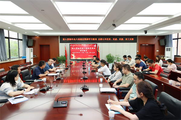 合肥七中民主黨派聯(lián)合開展中央八項(xiàng)規(guī)定精神專題學(xué)習(xí)(圖1)